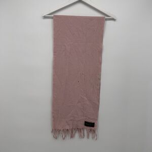 Patrick Francis *Flaws* Vintage Cashmere Pink Fringe Scarf Long Winter Ireland